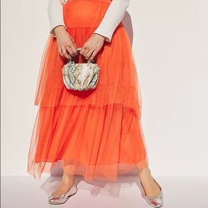 Anthropologie Evelyn Tulle Midi Dress